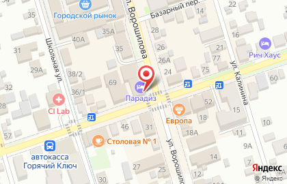 Отель Парадиз на карте