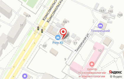 Автосервис АвтоДело на Комсомольской улице на карте