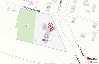 Основная общеобразовательная школа на улице Ленина на карте