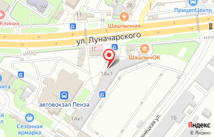 Телекоммуникационная компания МТС на улице Луначарского на карте