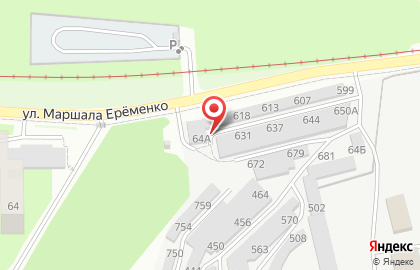 Сокол на улице Маршала Ерёменко на карте