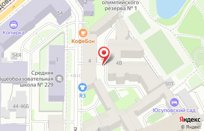 Петроградский в переулке Бойцова на карте