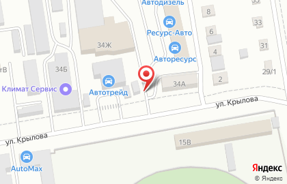 Сервисный центр «Надежда» на улице Крылова на карте