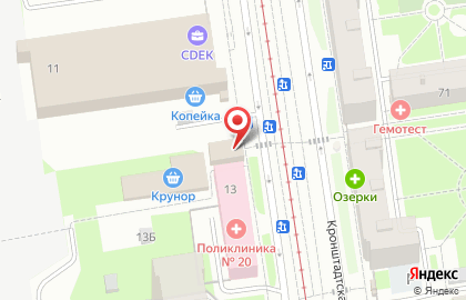 Магазин овощей и фруктов на Кронштадтской улице на карте