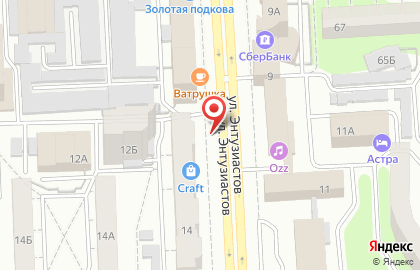 Сеть по продаже печатной продукции Роспечать на улице Энтузиастов, 14 киоск на карте