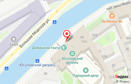 Банкомат Банк Санкт-Петербург на набережной реки Мойки на карте