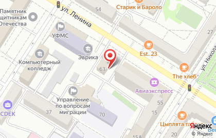 Сотмаркет на улице Ленина на карте