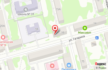 Парикмахерская на улице Гагарина, 16 на карте