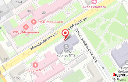 Алтайский государственный медицинский университет в Барнауле на карте