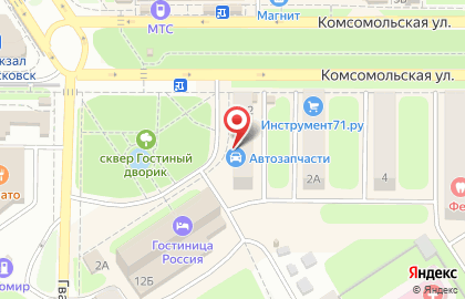 Магазин подарков Купи слона на Комсомольской улице в Новомосковске на карте