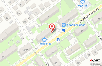 Супермаркет Пятёрочка на улице Маяковского на карте