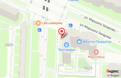 Табачная лавка в Красносельском районе на карте