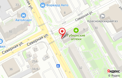 Магазин разливных напитков Пивной причал на Северной улице на карте