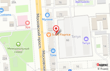 Трек на Московском проспекте на карте