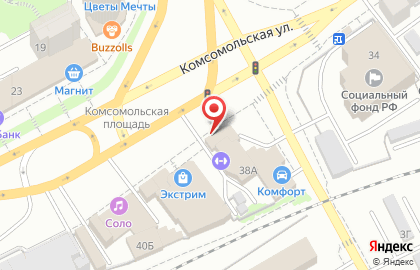 Сеть закусочных-бутербродных Данар на Комсомольской улице, 38а на карте