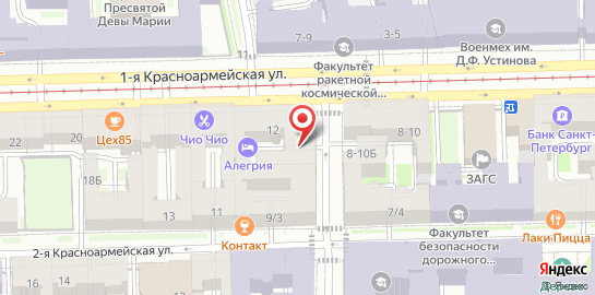 Автошкола Догма на улице Егорова на карте