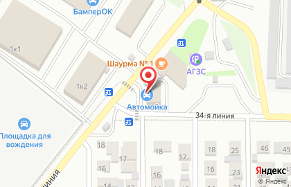 Автомойка в Оренбурге на карте