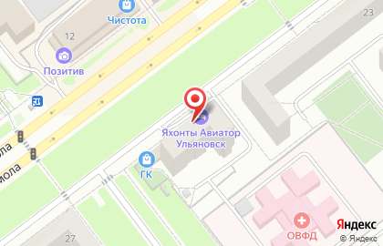 Отель Авиатор на проспекте Ленинского Комсомола на карте