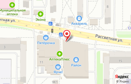ТЦ Район в Калининском районе на карте