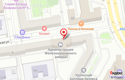 Районная территориальная избирательная комиссия г. Екатеринбурга в Екатеринбурге на карте