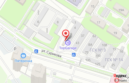 Гаражный кооператив №3 в Привокзальном районе на карте
