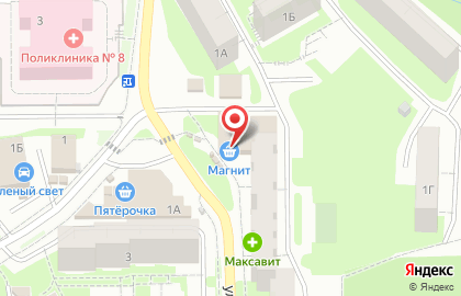Супермаркет Магнит на улице Валентины Гризодубовой на карте