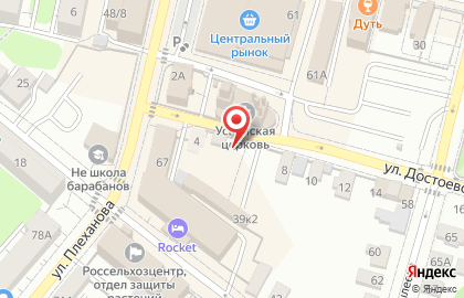 Мясной ряд на улице Достоевского на карте