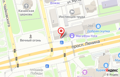 Магазин мясной продукции Индейкин Дом на проспекте Ленина на карте