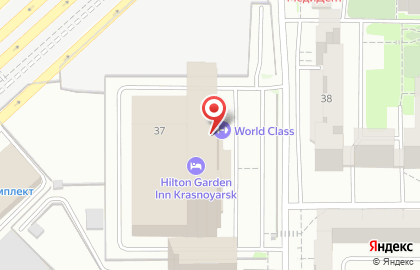 Фитнес-клуб World Class в Советском районе на карте