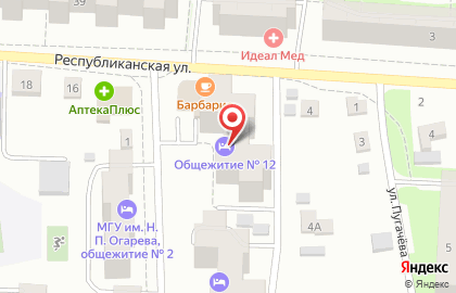 Кафе Барбарис на улице Ворошилова на карте