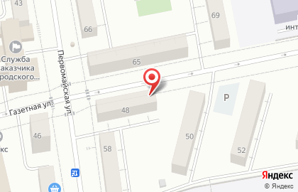 Магазин автозапчастей Фаэтон на Газетной улице на карте