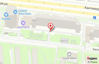 Ремцентр на Кантемировской улице на карте