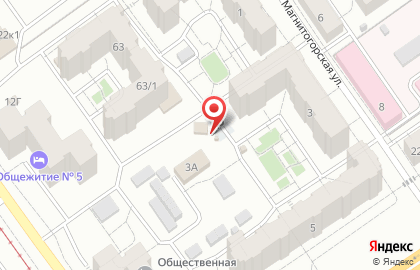 Продовольственный магазин в Железнодорожном районе на карте