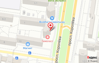Продуктовый магазин Росток на проспекте Королёва на карте