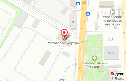 Пассажирское автотранспортное предприятие Авто-Лайн в Ростове-на-Дону на карте