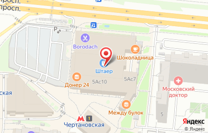 Фабрика Арт на метро Чертановская на карте