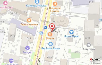 Ресторан Тануки на Октябрьской на карте