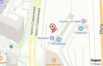 Шиномонтажная мастерская Арес в Санкт-Петербурге на карте