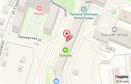Аптека Озерки в Санкт-Петербурге на карте