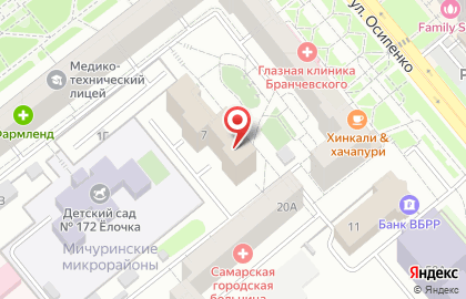 Общежитие в Самаре на карте