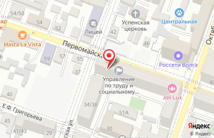 Продуктовый магазин Хлебушек на Первомайской улице на карте