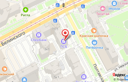 Банк ПСБ на Полтавской улице на карте