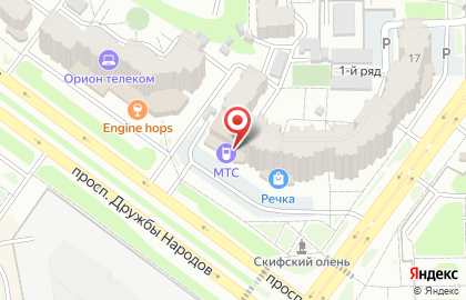 Салон продаж МТС на улице Торосова на карте