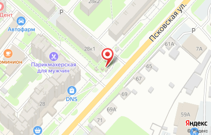 Киоск по продаже овощей и фруктов в Великом Новгороде на карте