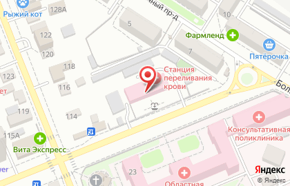 Оренбургская областная станция переливания крови на карте