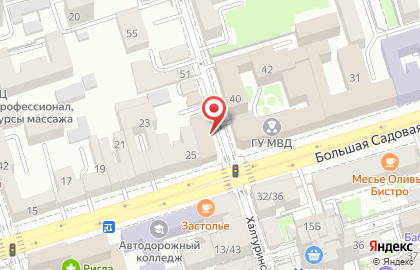 Ростовский филиал Банкомат, АКБ Банк Москвы на Большой Садовой улице, 27 на карте