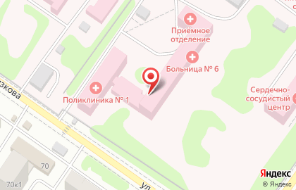 Больница в Твери на карте