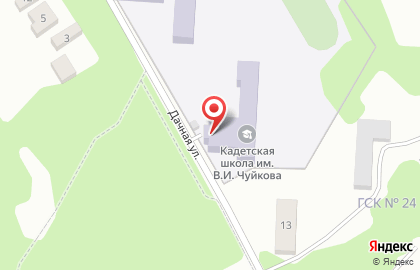 Первомайская кадетская школа на Дачной улице на карте
