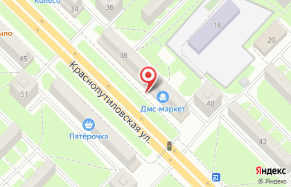 Супермаркет ДИКСИ на Краснопутиловской улице на карте