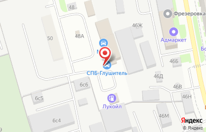 Глушитель. СПБ на Полевой Сабировской улице на карте